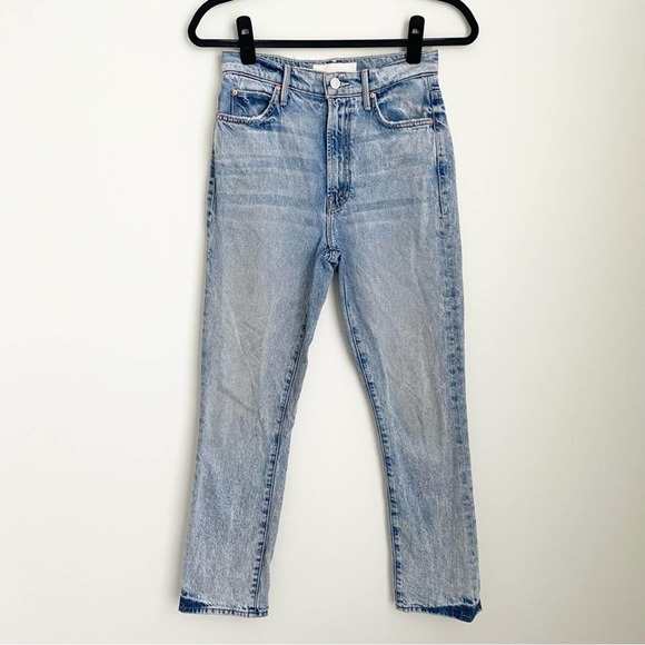 mother superior - the swooner rascal ankle jean high-rise crop acid wash - Picture 2 of 10